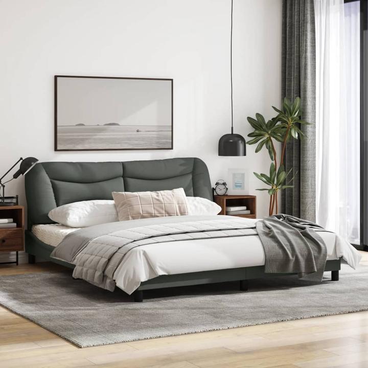 Image du produit VidaXL Cadre de lit avec tête de lit en tissu (180 x 200 cm)