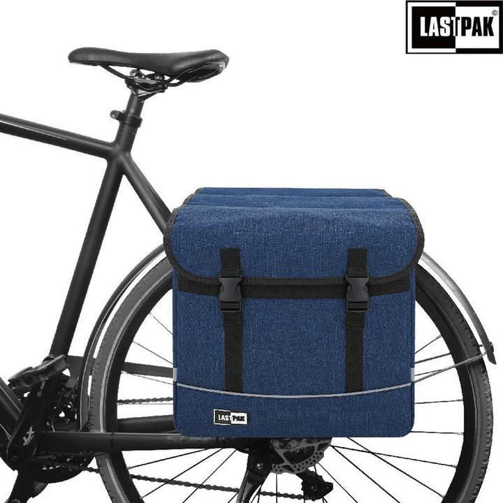 Immagine prodotto Lastpak Borsa bicicletta doppia 35 litri tela blu (35 l, Borsa portapacchi)