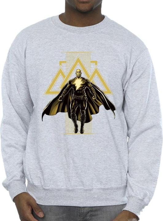 Produktbild Schwarzes Adam Rising Sweatshirt aus Baumwolle mit goldenen Symbolen (M)