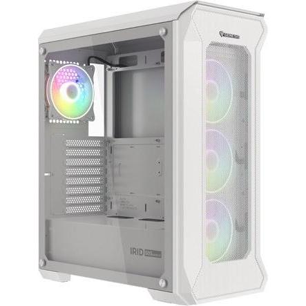 Genesis NATEC PC case Irid 505 ARGB Baltas midi Tower (Mini-ATX, ATX, mATX), PC Gehäuse, Weiss
