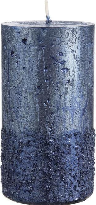 Wenzel Stumpenkerze - Calla - ca. 7 x 8 cm - tiefseeblau