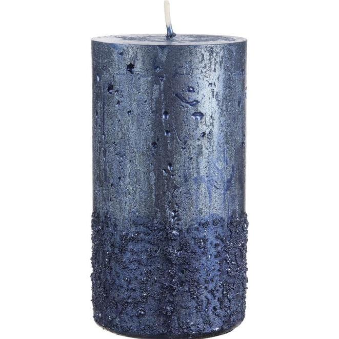 Wenzel, Kerzen, Stumpenkerze - Calla - ca. 7 x 8 cm - tiefseeblau