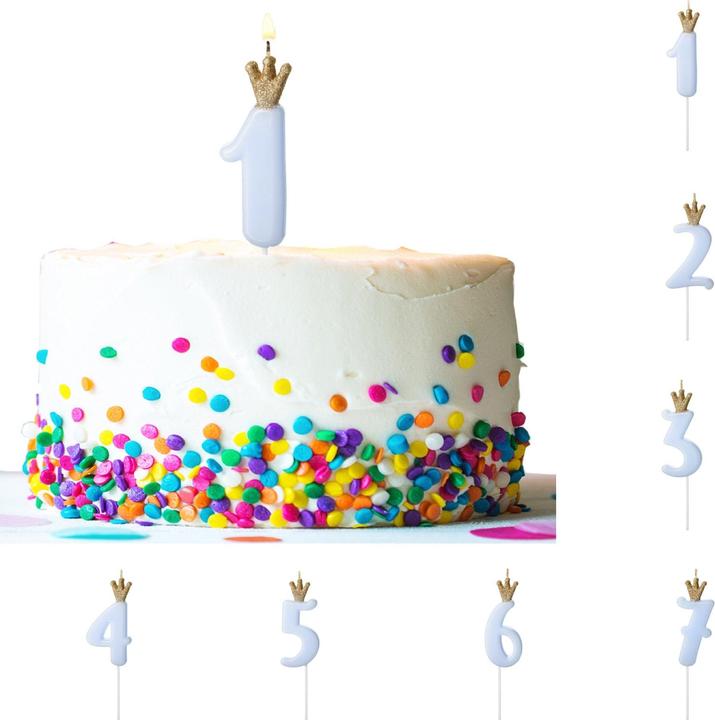Actual product image Partydeco Number Candle with Crown Number 0 (1 x)