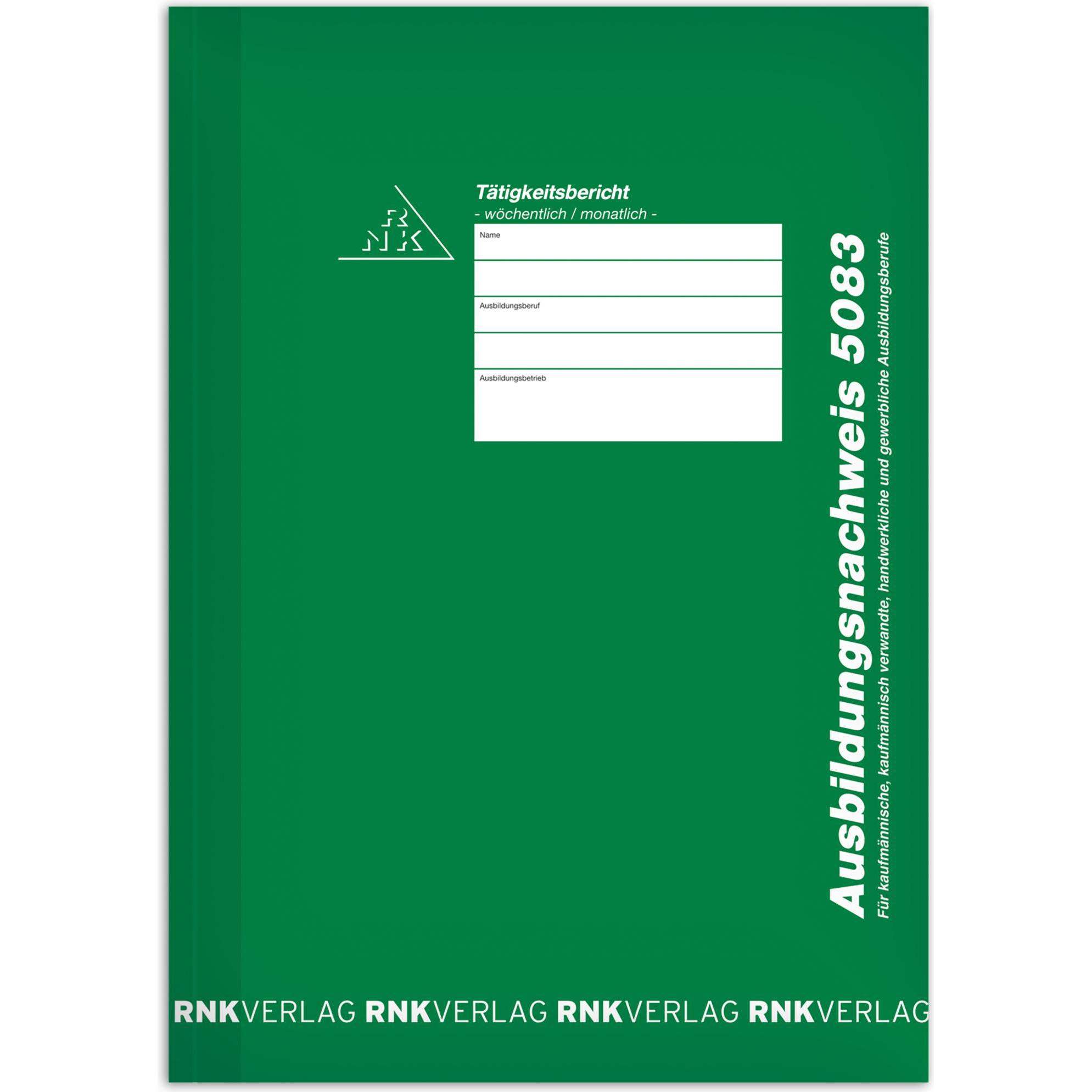 Rnk, Formular, Ausbildungsnachweis Formular Papierformat: DIN A4 Anzahl der Blätter: 28 Bl. (28 x)