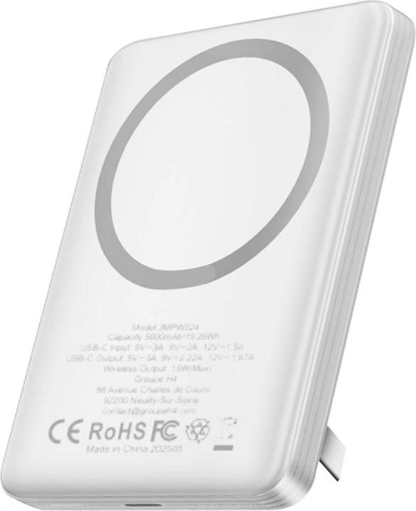 Image du produit Jaym Powerbank 5000mAh MagSafe 15W USB-C Stand (5000 mAh, 20 W, 18.50 Wh)