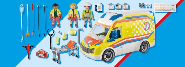 Actual product image Playmobil 71202 Ambulance with light and sound (71202, Playmobil City Life)
