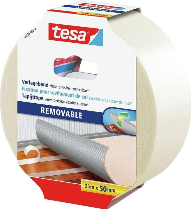 Actual product image tesa REMOVABLE installation tape, double-sided adhesive tape, removable without leaving any residue (50 mm)
