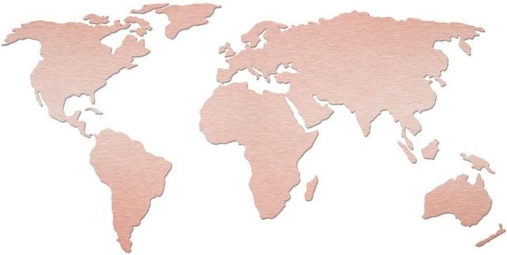 Actual product image Trenddeko Copper Effect 3D World Map