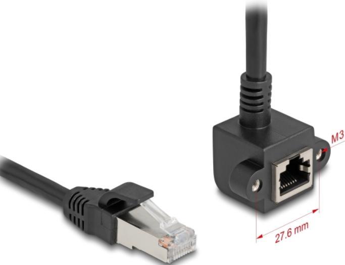 Produktbild Delock Netzwerk Verlängerungskabel RJ45 Stecker zu RJ45 Buch (F/UTP, CAT6, 0.50 m)