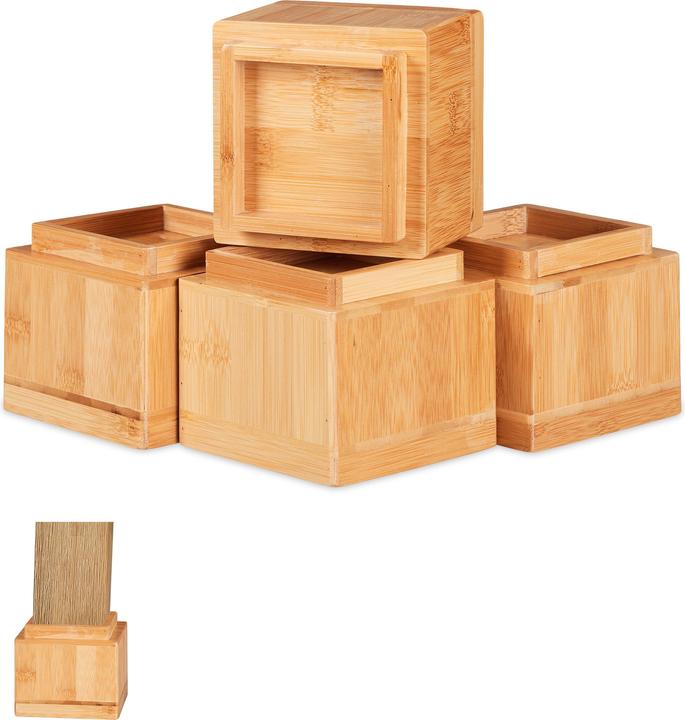 Actual product image Relaxdays Furniture Riser Set of 4, 8.5 cm Rise