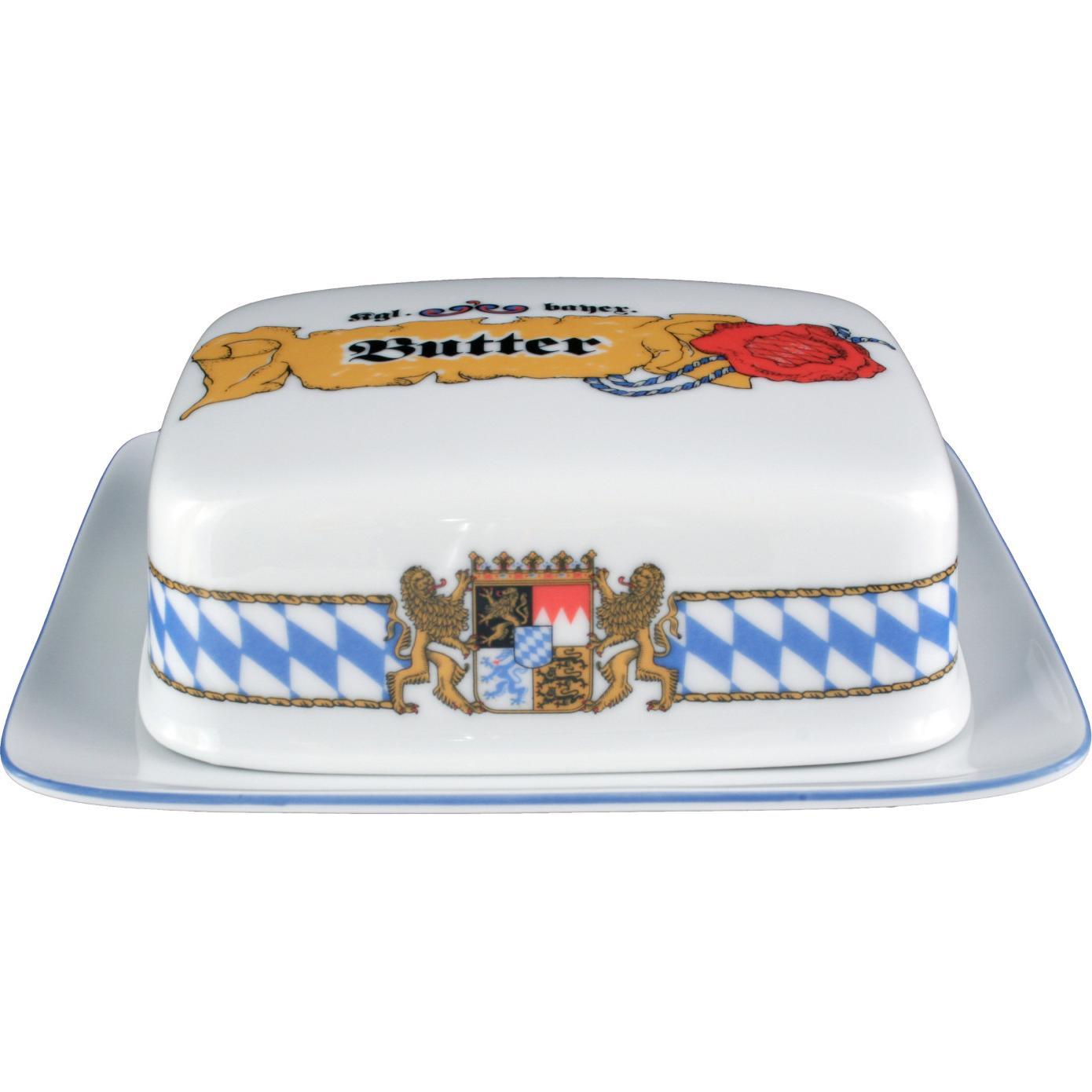 Seltmann Weiden Compact Bayern Butterdose 250g, Vorratsbehälter, Mehrfarbig