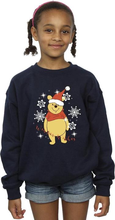 Actual product image Disney Girls Winnie The Pooh Winter Wishes Sweatshirt (140, 146)
