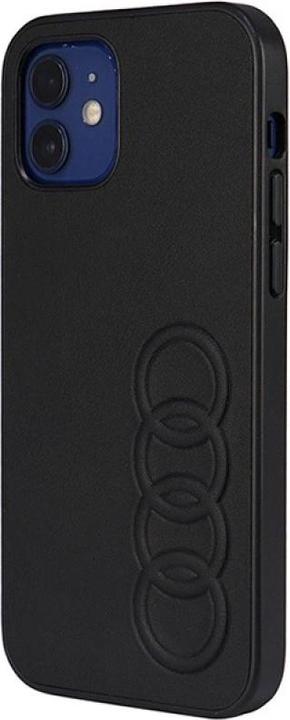 Produktbild Audi Synthetic Leather iPhone 12/12 Pro 6.1" czarny/black hardcase AU-TPUPCIP12P-TT/D1-BK (Apple iPhone 12)