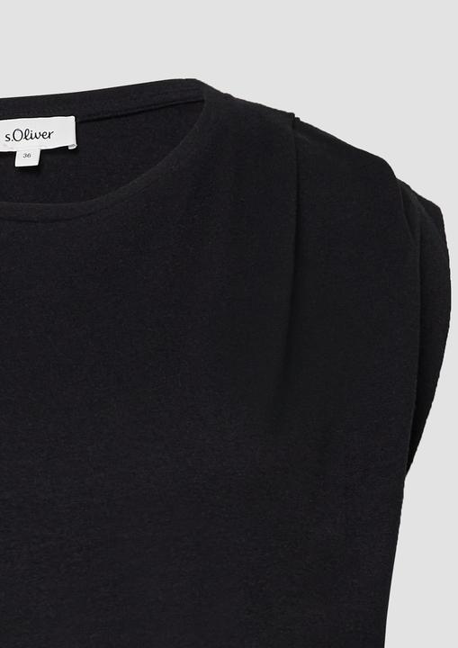 Actual product image S.Oliver T-Shirt Verkürztes T-Shirt mit Faltendetails (44)