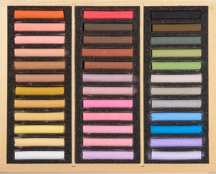 Actual product image BlockX Coffret bois 72 Pastels - Paysage - Jaune brillant foncé (36 x)