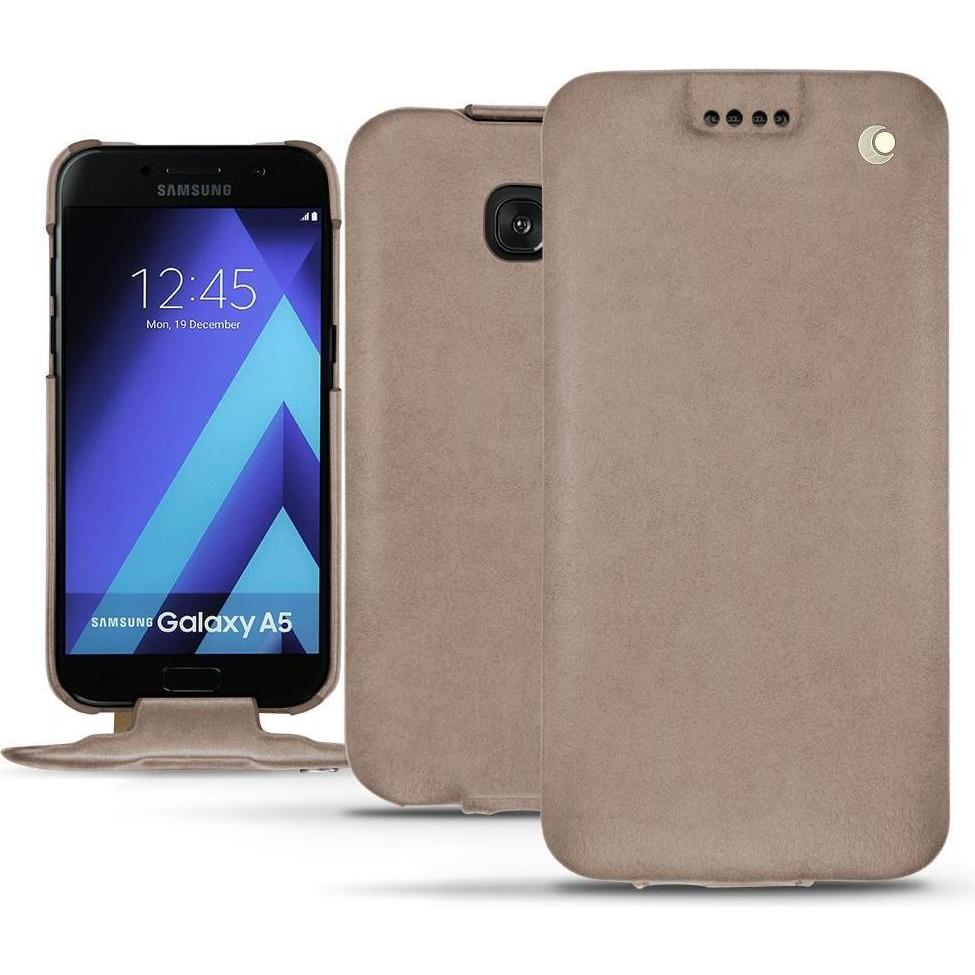 Noreve Lederschutzhülle vertikal (Samsung Galaxy A5 (2017)), Smartphone Hülle, Beige