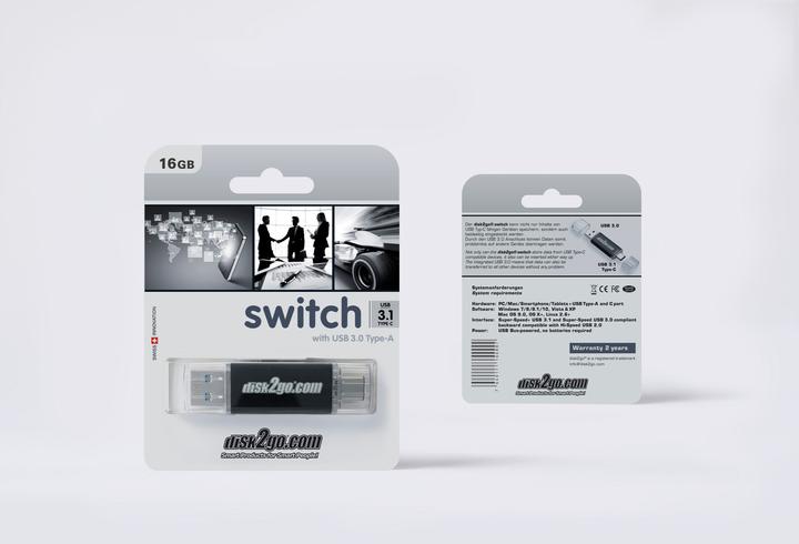 Image du produit Disk2go Switch (16 Go, USB-A, USB-C)