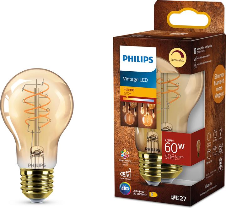 Produktbild Philips Amber (E27, 7.30 W, 470 lm, 1 x, E)