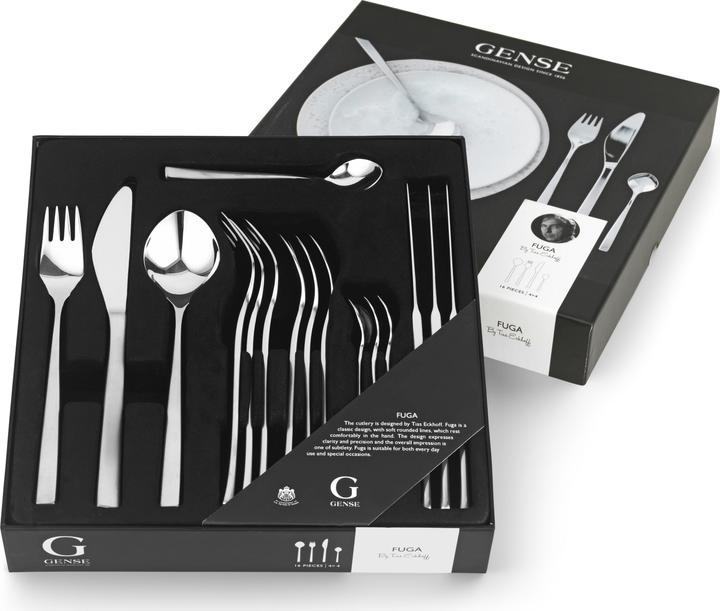 Produktbild Gense Besteck-Set Fuga 16-teilig, Silber (16 Stück, Besteck Set)