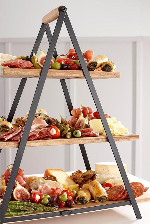 Actual product image Ladelle Acacia Wood Serving Tower Serve & Share