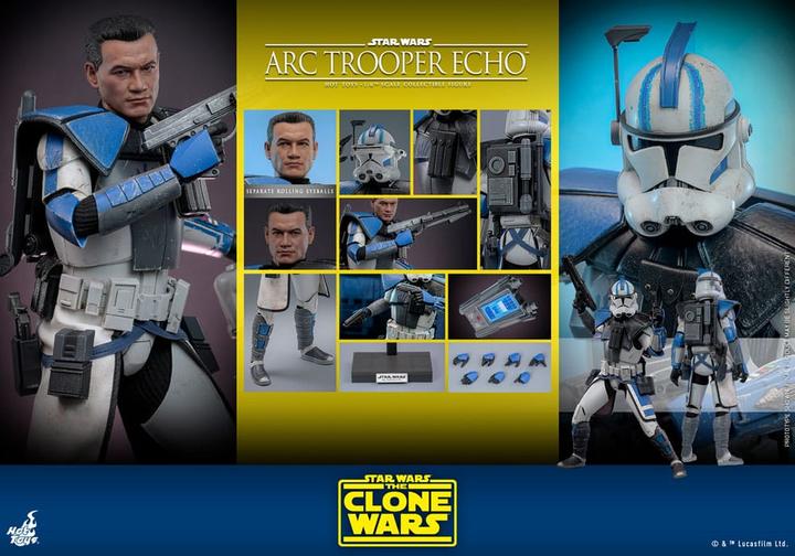 Produktbild Hot Toys Star Wars: The Clone Wars Actionfigur 1/6 Arc Trooper Echo 30 cm
