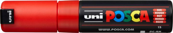 Actual product image Posca Marker PC-8K wedge tip (Red, 8 mm, 1 x)