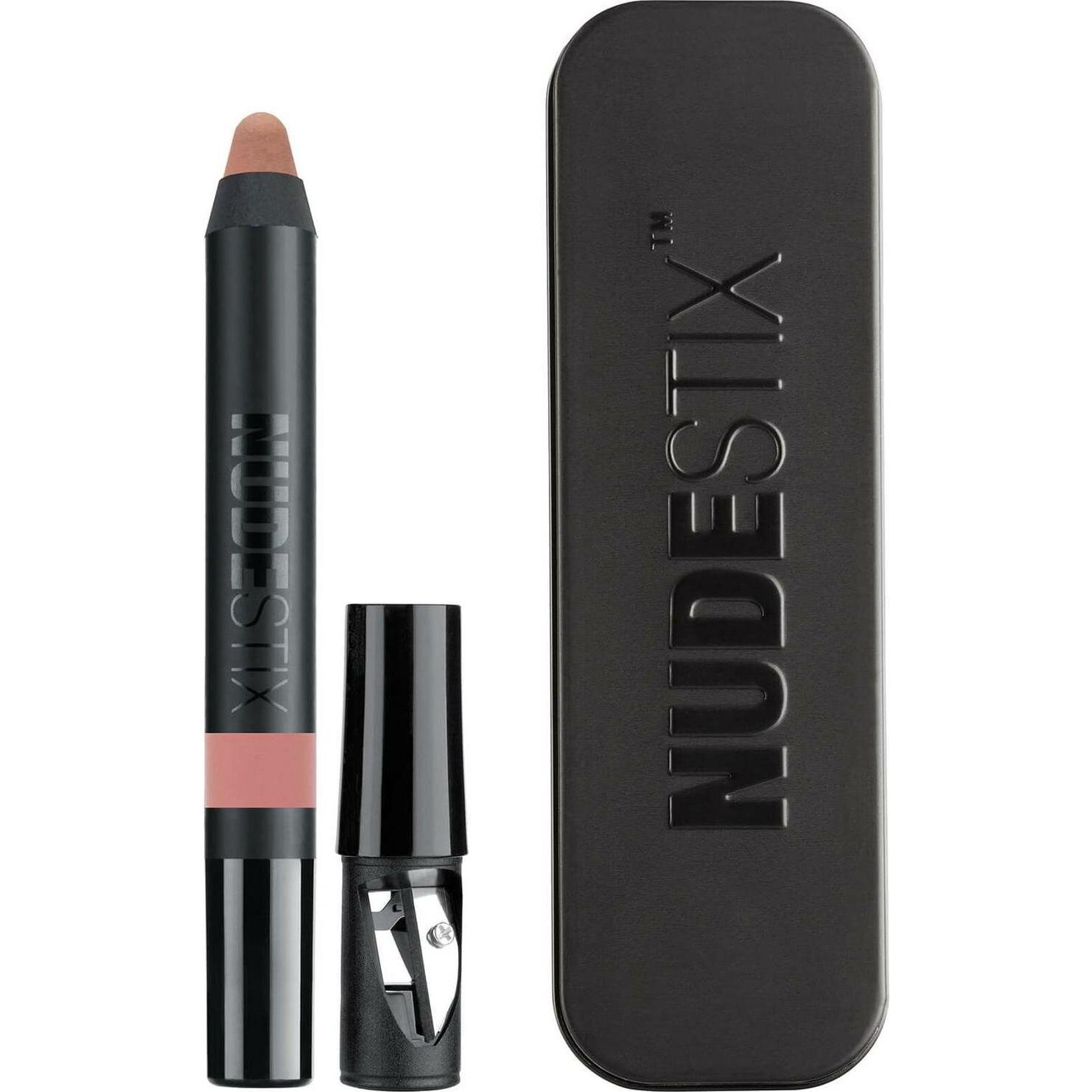 Nudestix, Rossetto + Lucidalabbra, Sin Cream Lip Cheek Pencil Dimensione da viaggio 2,5 g con astuccio per le vacanze (Peccato)