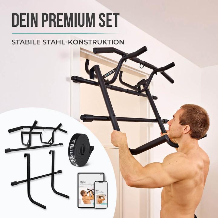 Produktbild Pullup & Dip Tür Klimmzugstange + Dip Stange Bundle