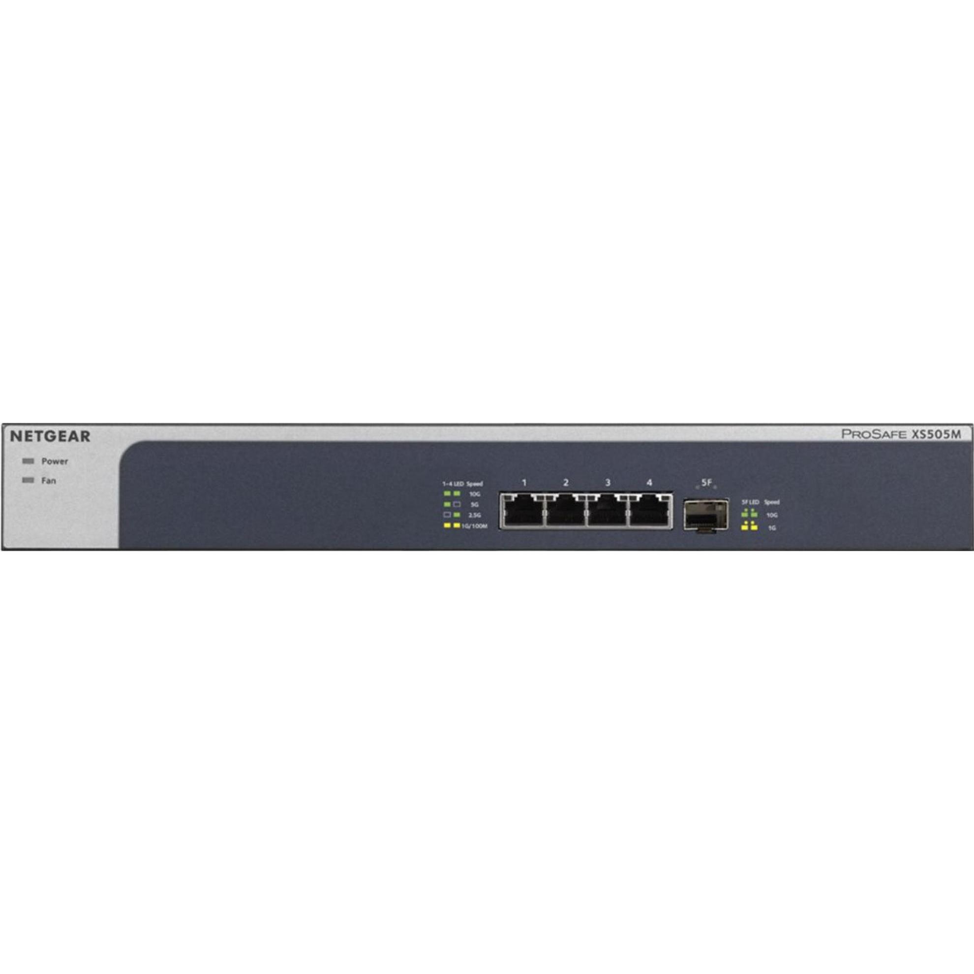 Netgear Xs505m (5 Ports), Netzwerk Switch, Grau, Silber