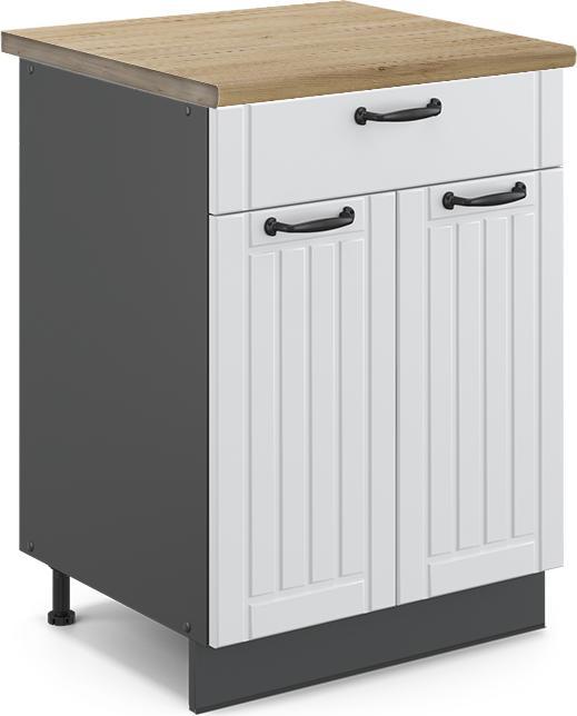 Anthrazit, Goldkraft Eiche, Weiss, Weiss Landhaus