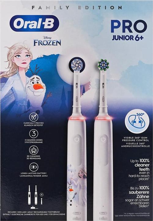 Actual product image Oral-B Pro 3 3000 White+ Junior Frozen (Oscillating toothbrush)
