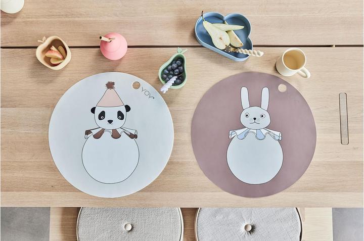 Actual product image OYOY Mini Children's Table Set Pompom Rabbit Ø39 cm