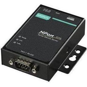 Thumbnail - Moxa NPORT 5110 - RS-232-Geräteserver mit 1 Anschluss, Betriebstemperatur 0 bis 55 °C, Druckerserver