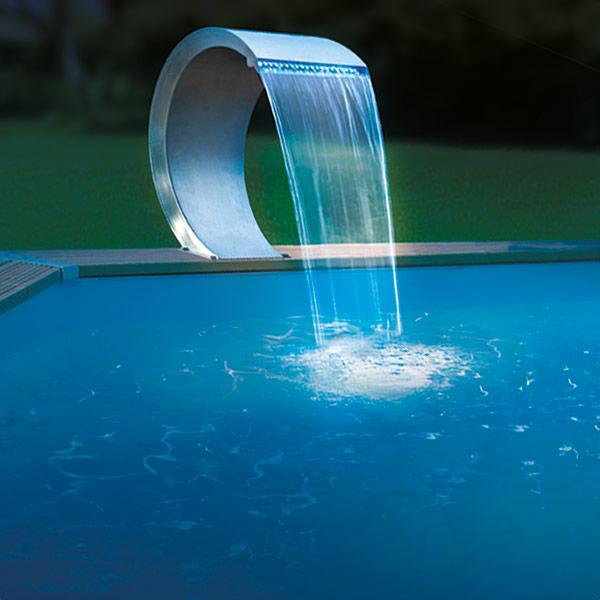 Actual product image Neogard Waterfall INOX with LED blue