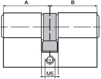 Actual product image BKS Profile double cylinder PZ 8812 31/70 mm emergency and danger function on both sides No. of keys 3 (Profile double cylinder)