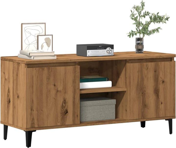 Actual product image vidaXL TV Schrank Lowboard Fernsehschrank Fernsehtisch TV Möbel Artisan-Eiche (102 x 35 x 50 cm)