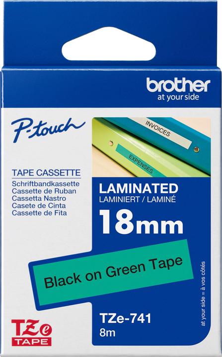 Produktbild Brother Tze-741 (1.80 cm, Schwarz)