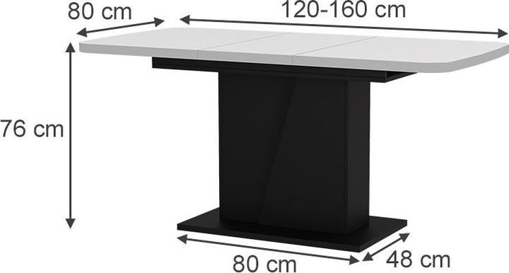 Actual product image Vicco Fenaro dining room table (160 x 120 x 77.30 cm)