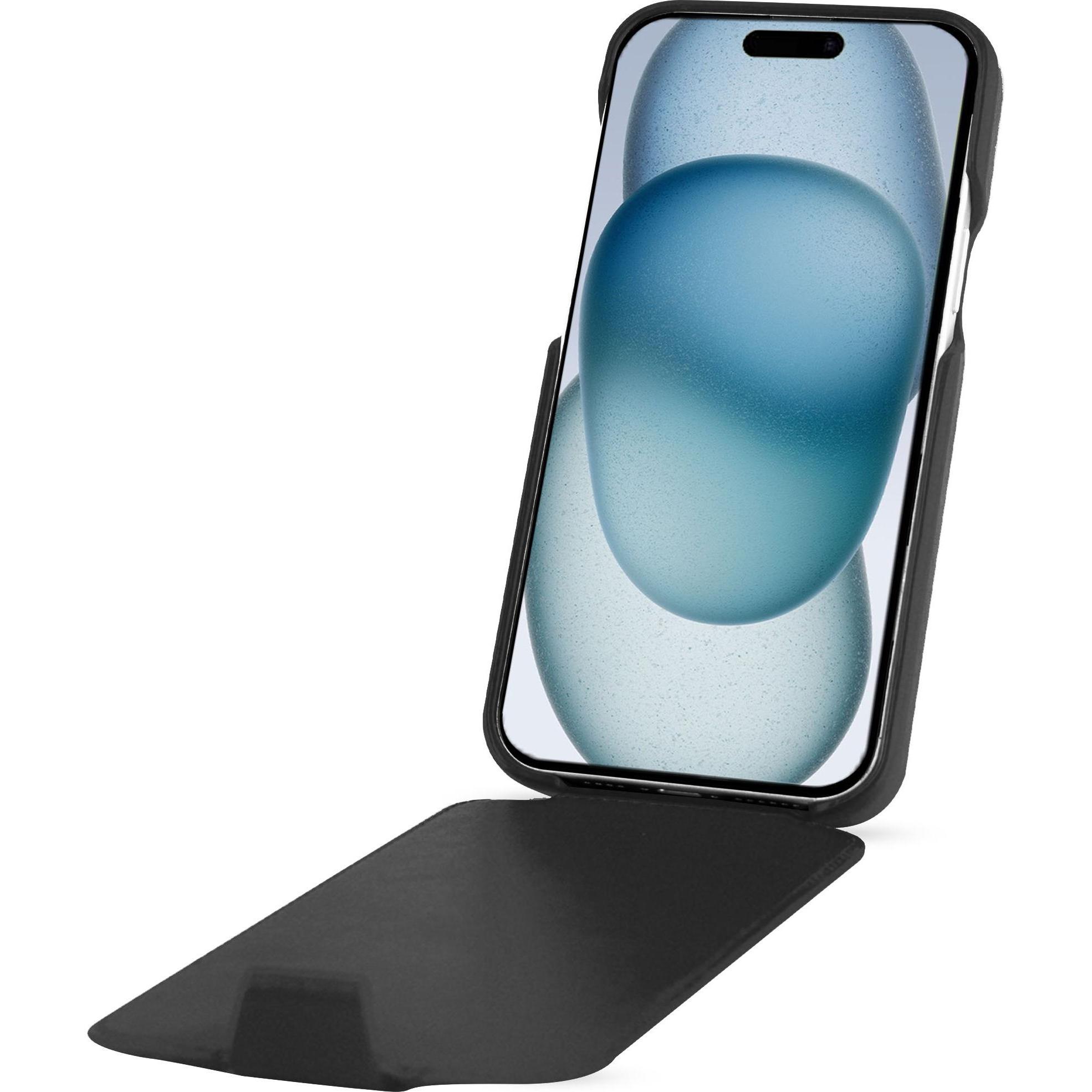 Thumbnail - Noreve Lederschutzhülle vertikal (Apple iPhone 15), Smartphone Hülle, Rot