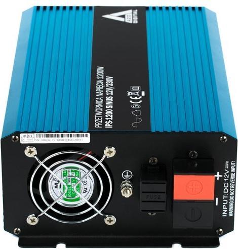 Actual product image Digital Przetwornica napięcia 12 VDC / 230 VAC SINUS IPS-1200S 1200W