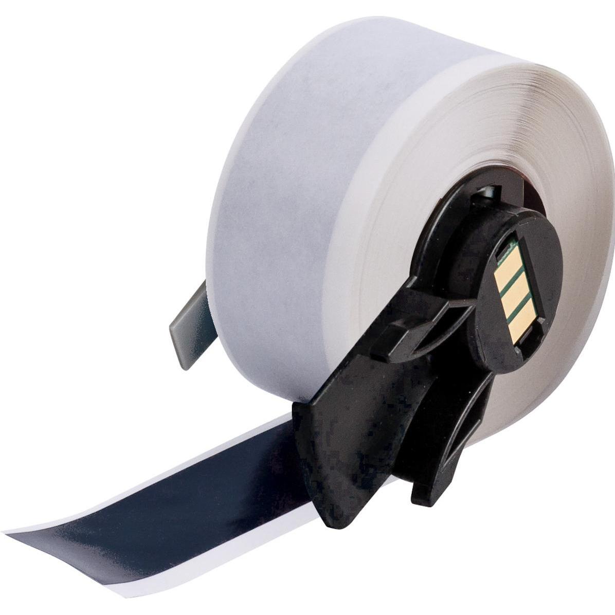 Brady, Etiketten, M6C-1000-595-BK, Hochleistungs-Vinylband, Schwarz, glänzend, 25.40 mm x 15.24 m, permanent