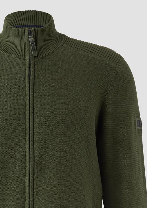 Produktbild s.Oliver Strickjacke Strickjacke im Mustermix mit Troyer-Kragen (M)