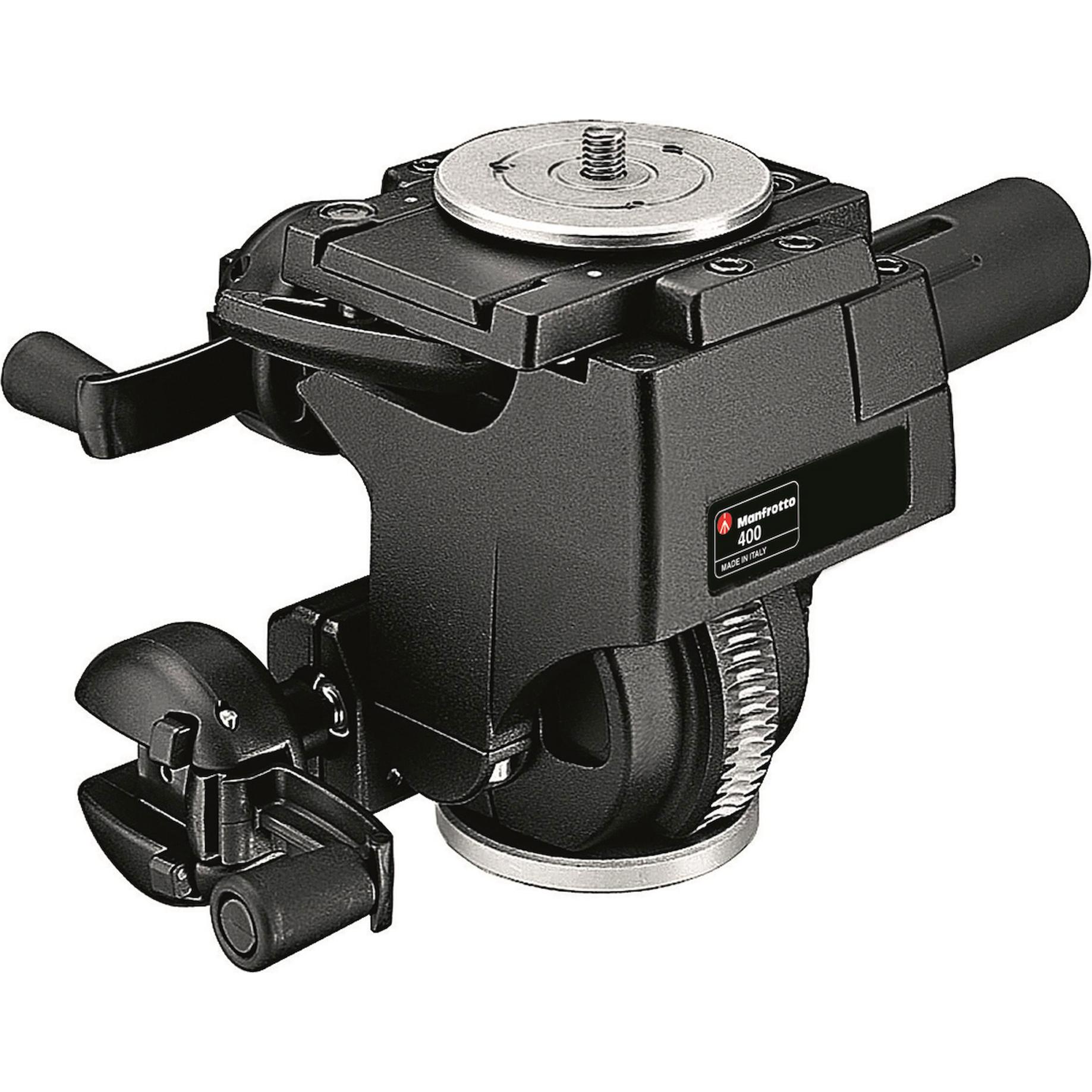 Manfrotto 400, Getriebeneiger Super-Pro (Getriebeneiger), Stativkopf, Schwarz