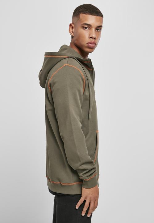 Produktbild Urban Classics Organic Contrast Flatlock Stitched Zip Hoody (S)