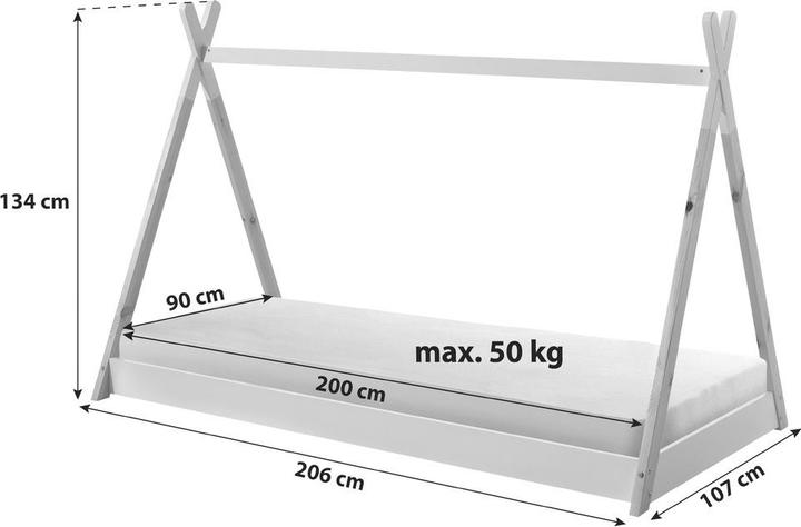 Produktbild pfister Tipi (90 x 200 cm)