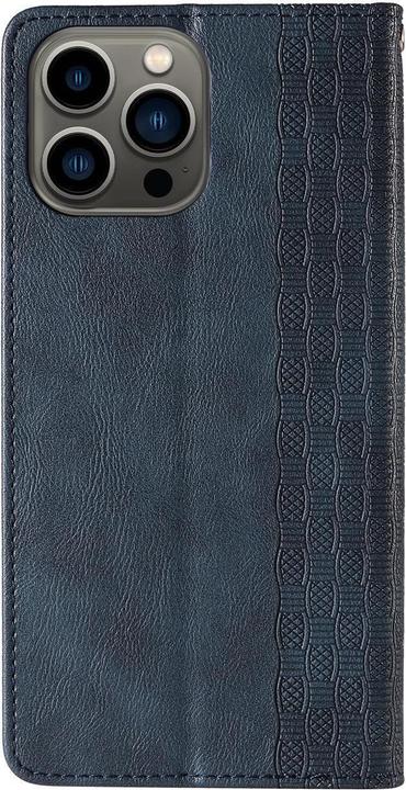 Image du produit Hurtel Magnet Strap Case iPhone 14 Pro Flip Wallet Mini Lanyard Stand Blue (Apple iPhone 14 Pro)