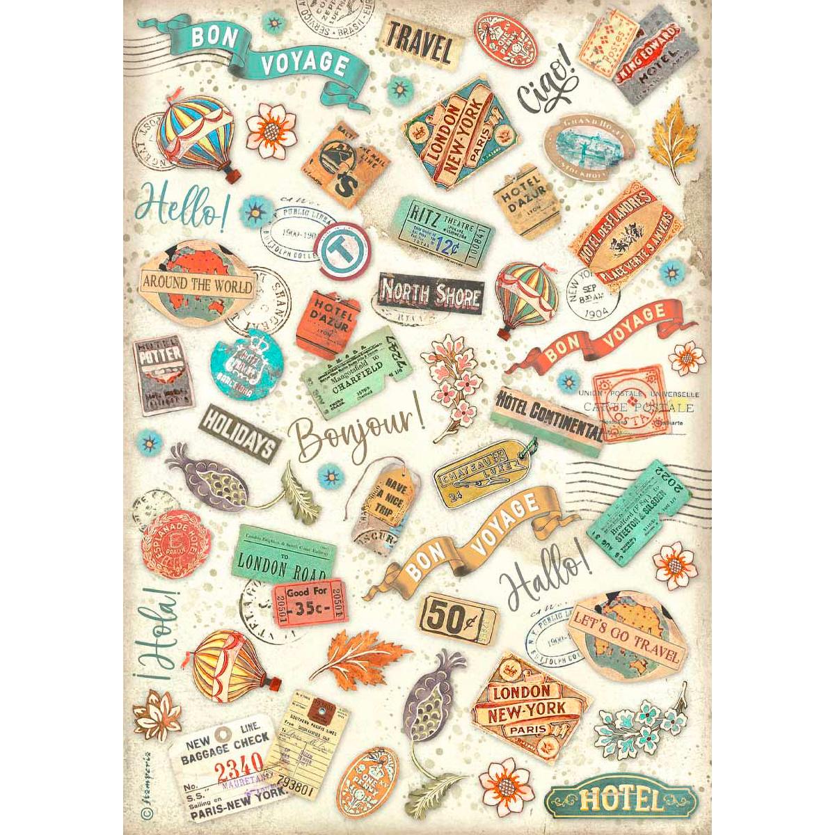 Papier De Riz A4 Village Church Rounds - Idéal Pour Déco Et Technique Serviette