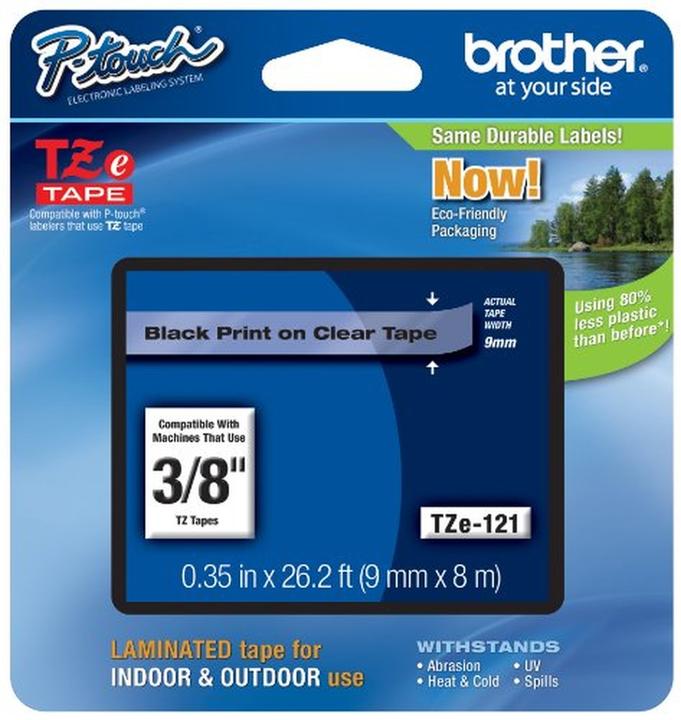 Produktbild Brother TZe-121 (0.90 cm, Transparent)