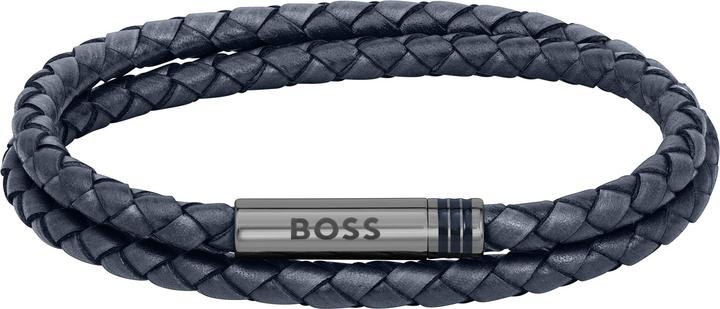 Image du produit Hugo Boss Élégant bracelet double en cuir 1580494 - Longueur : 19 cm (19 cm)