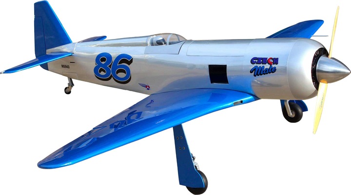 Actual product image Seagull Models SG-Models ) YAK 11 71" 1,8m CHROM 35cc AIRRACE "Czech Mate" MIT Einz (Warbird)